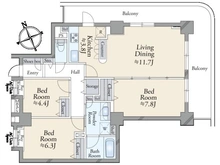 【千葉県/松戸市松戸】ライオンズステーションタワー松戸 間取り図