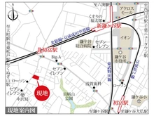 【千葉県/鎌ケ谷市東中沢】ベルシャトゥ新鎌ヶ谷 現地案内図