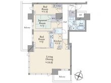 【神奈川県/海老名市めぐみ町】リーフィアタワー海老名アクロスコート 間取り図