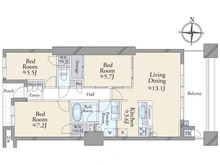 【神奈川県/川崎市高津区久本】ザ・タワー＆パークス田園都市溝の口 間取り図