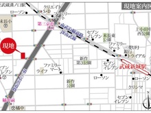 【神奈川県/川崎市高津区新作】クレストフォルム武蔵新城サウスステージ 外観：地図