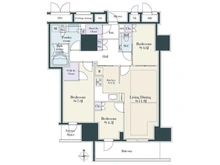 【大阪府/大阪市西区新町】ジオタワー新町 間取り図