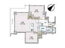 【大阪府/大阪市福島区玉川】キングマンション堂島川 間取り図