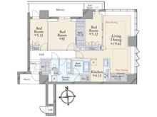 【大阪府/大阪市中央区上町】グランドメゾン上町一丁目タワー 間取り図