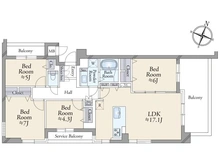 【兵庫県/芦屋市清水町】カームコート芦屋 間取り図