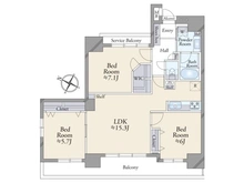 【東京都/台東区千束】クレストフォルム浅草グランステージ 間取り図