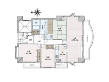 【大阪府/大阪市東住吉区北田辺】エステ・ルミナス北田辺 間取り図
