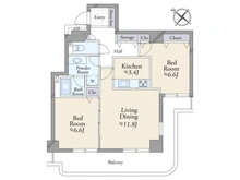 【千葉県/千葉市花見川区瑞穂】ガーデンプラザ新検見川20番館 間取り図