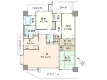 【埼玉県/戸田市笹目南町】ウィズ戸田公園壱番館 間取り図