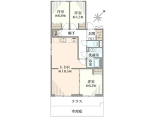 【千葉県/我孫子市白山】パシフィック我孫子グリーンタウン 2号棟 間取り図