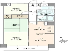 【千葉県/船橋市海神】ライオンズマンション新船橋 間取り図