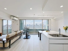 【東京都/江東区南砂】オーベル東陽町 リビング・ダイニング：照明は主にダウンライト仕様に変更しています。