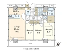 【東京都/北区上十条】ザ・タワー十条 間取り図