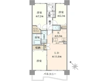 【神奈川県/相模原市南区上鶴間本町】ザ・ウインベルグラン町田 間取り図