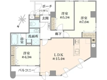 【神奈川県/横浜市神奈川区立町】ロワール東白楽 間取り図