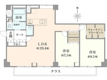 【神奈川県/横浜市神奈川区平川町】カスティリョ東白楽 間取り図