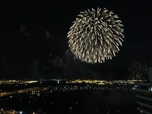【神奈川県/横浜市神奈川区橋本町】コットンハーバータワーズ ベイウエスト 眺望:※ズーム有り
(みなとみらいスマートフェスティバル・2024年8月)
