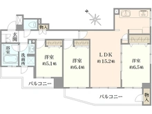 【神奈川県/横浜市港北区新横浜】クリオ新横浜弐番館 間取り図
