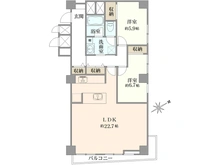 【東京都/武蔵野市御殿山】井の頭第2パークサイドマンション 間取り図