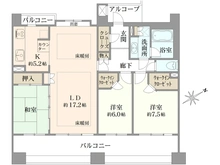 【神奈川県/横浜市戸塚区品濃町】ライオンズステージ横濱グランガレリア 間取り図