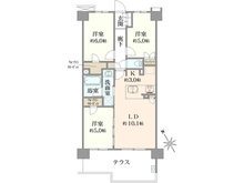 【東京都/調布市多摩川】サンクレイドル調布多摩川 間取り図