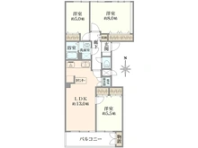 【東京都/調布市柴崎】つつじヶ丘ハイム D棟 間取り図