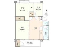 【東京都/調布市染地】多摩川住宅 ハ-2号棟 間取り図