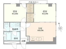 【東京都/調布市布田】調布パレス 間取り図