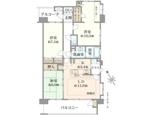 【東京都/調布市多摩川】サンアリーナ調布 間取り図
