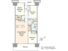 【東京都/世田谷区玉川】プラウド二子玉川 間取り図
