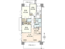 【神奈川県/川崎市中原区井田中ノ町】プラウド元住吉アベニュー 間取り図