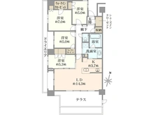 【神奈川県/川崎市宮前区土橋】プラウド鷺沼テラス 間取り図