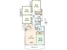 【神奈川県/横浜市港北区小机町】ファミールガーデン横浜・小机　参番館 間取り図