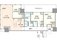 【東京都/小金井市本町】プラウドタワー武蔵小金井クロス ウエスト 間取り図