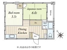 【東京都/世田谷区下馬】祐天寺コーポラス 間取り図