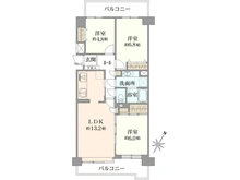 【埼玉県/入間市高倉】東建ニューハイツ入間 間取り図