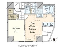 【東京都/港区三田】ディアクオーレ白金高輪 間取り図
