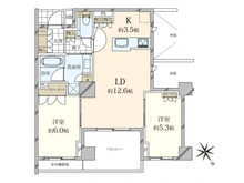 【東京都/渋谷区恵比寿南】プラウド恵比寿 間取り図