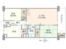 【千葉県/松戸市新松戸北】新松戸ハイツ 間取り図