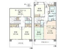 【神奈川県/横浜市港南区港南】ライオンズガーデンヒルズ上大岡 間取り図