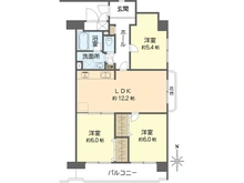 【大阪府/東大阪市新町】正起瓢箪山ハイツ 間取り図