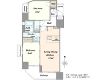 【大阪府/大阪市中央区糸屋町】エステムプラザ大手前エヴァース 間取り図