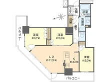 【大阪府/大阪市西区江之子島】阿波座ライズタワーズ　フラッグ46 間取り図