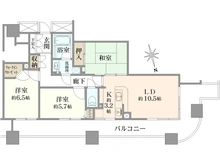 【東京都/府中市宮町】グランタワー府中ラ・アヴェニュー 間取り図