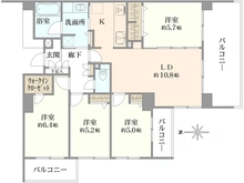 【神奈川県/横浜市戸塚区品濃町】エルステージ東戸塚パークテラス 間取り図