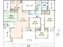 【神奈川県/横浜市戸塚区品濃町】ヴィルヌーブガーデンズアトラス東戸塚 パークサイド棟 間取り図