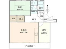 【神奈川県/横浜市港南区港南台】港南台めじろ団地 48号棟 間取り図