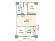 【大阪府/豊中市上新田】朝日プラザ千里 A棟 間取り図