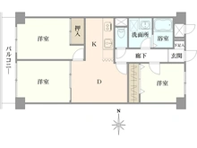 【神奈川県/横浜市緑区いぶき野】ライオンズマンション長津田第2 間取り図