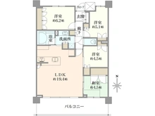 【神奈川県/横浜市青葉区藤が丘】リストレジデンス藤が丘フィオーレ フロントレジデンス 間取り図